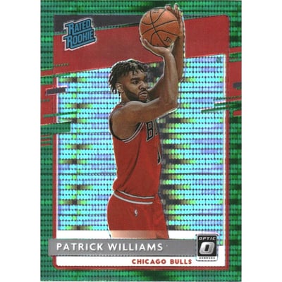 2020-21 Donruss Optic Fanatics Green Pulsar #154 Patrick Williams RR