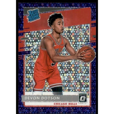 2020-21 Donruss Optic Fast Break Purple #173 Devon Dotson RR