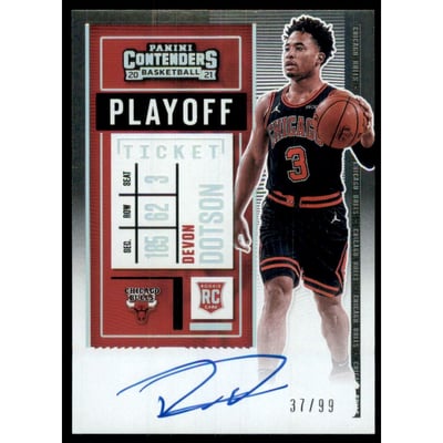 2020-21 Panini Contenders Playoff Ticket #143 Devon Dotson AU