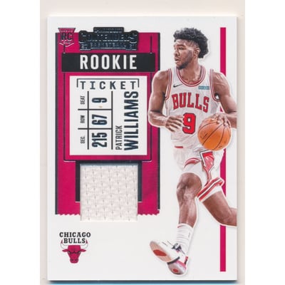 2020-21 Panini Contenders Rookie Ticket Swatches #29 Patrick Williams