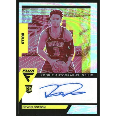 2020-21 Panini Flux Rookie Influx Autographs Silver #30 Devon Dotson