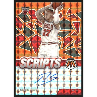 2020-21 Panini Mosaic Scripts Orange #52 Daniel Theis