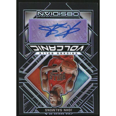 2020-21 Panini Obsidian Volcanic Signatures Electric Etch Purple #28 John Salmons/75