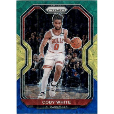 2020-21 Panini Prizm Prizms Choice Blue Yellow and Green #3 Coby White