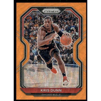 2020-21 Panini Prizm Prizms Orange Wave #101 Kris Dunn