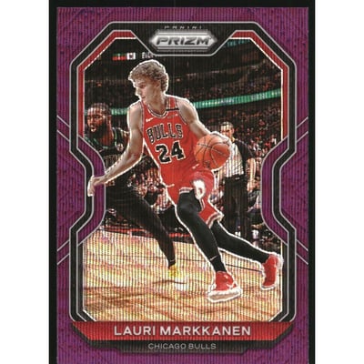 2020-21 Panini Prizm Prizms Purple Wave #116 Lauri Markkanen