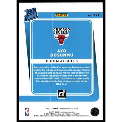2021-22 Donruss Choice #221 Ayo Dosunmu RR