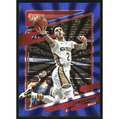 2021-22 Donruss Holo Blue Laser #79 Lonzo Ball