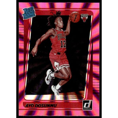 2021-22 Donruss Holo Pink Laser #221 Ayo Dosunmu RR