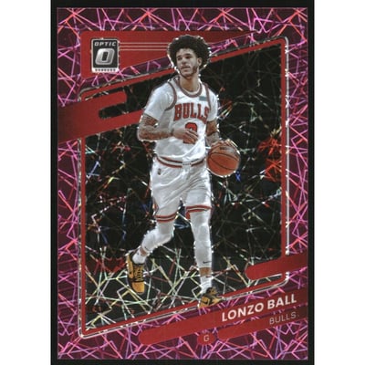 2021-22 Donruss Optic Pink Velocity #114 Lonzo Ball