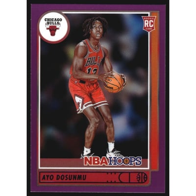 2021-22 Hoops Purple #240 Ayo Dosunmu