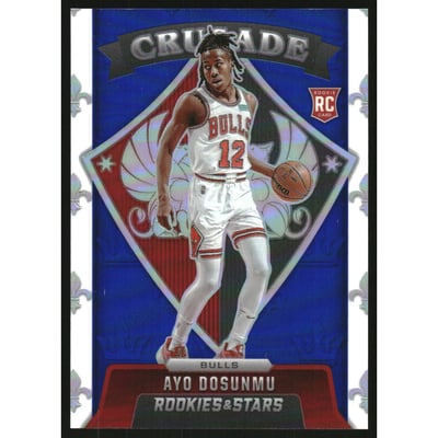 2021-22 Panini Chronicles Blue #634 Ayo Dosunmu/Crusade