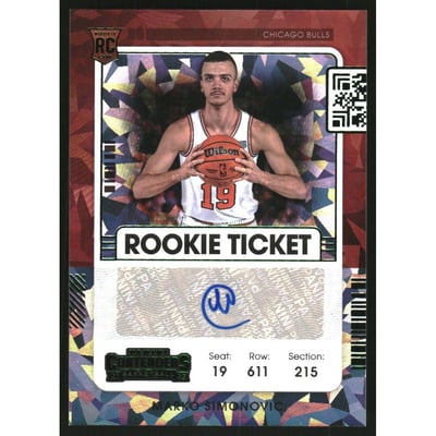2021-22 Panini Contenders Green Ice #157 Marko Simonovic