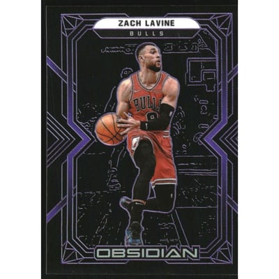 2021-22 Panini Obsidian Electric Etch Purple #19 Zach LaVine