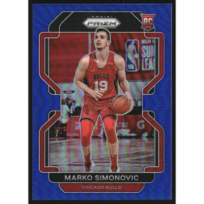 2021-22 Panini Prizm Prizms Blue #166 Marko Simonovic