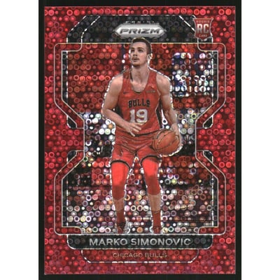2021-22 Panini Prizm Prizms Fast Break Red #166 Marko Simonovic