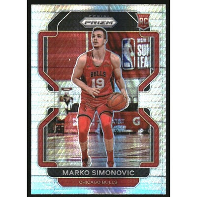 2021-22 Panini Prizm Prizms Hyper #166 Marko Simonovic