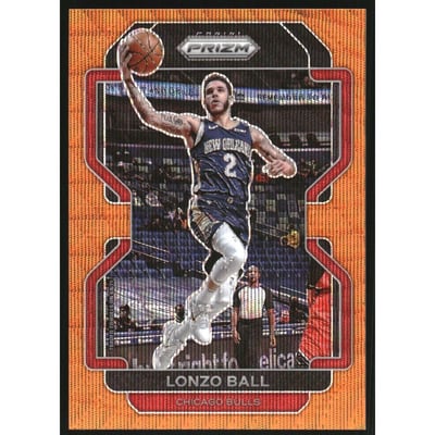 2021-22 Panini Prizm Prizms Orange Wave #69 Lonzo Ball
