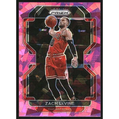2021-22 Panini Prizm Prizms Pink Ice #107 Zach LaVine