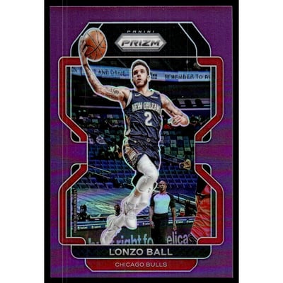 2021-22 Panini Prizm Prizms Purple #69 Lonzo Ball