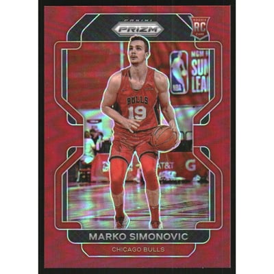 2021-22 Panini Prizm Prizms Red #166 Marko Simonovic