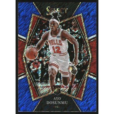 2021-22 Select Prizms Blue Shimmer #154 Ayo Dosunmu