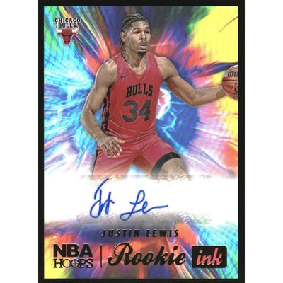 2022-23 Hoops Rookie Ink #45 Justin Lewis
