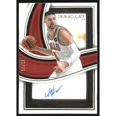 2022-23 Immaculate Collection Shadowbox Signatures #30 Nikola Vucevic/75