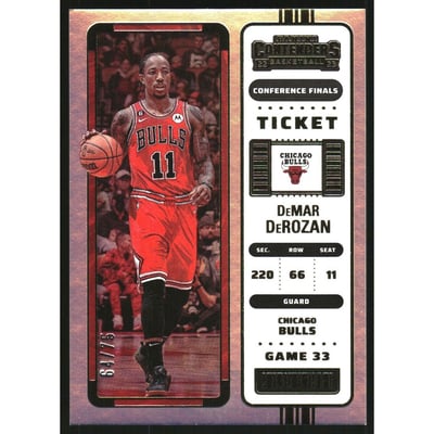 2022-23 Panini Contenders Conference Finals Ticket #43 DeMar DeRozan