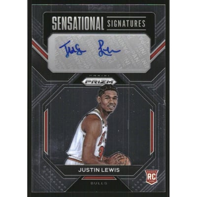 2022-23 Panini Prizm Sensational Signatures #54 Justin Lewis