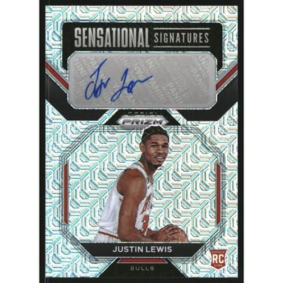 2022-23 Panini Prizm Sensational Signatures Prizms Mojo #54 Justin Lewis