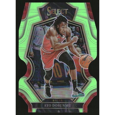 2022-23 Select Prizms Light Green Die Cut #121 Ayo Dosunmu