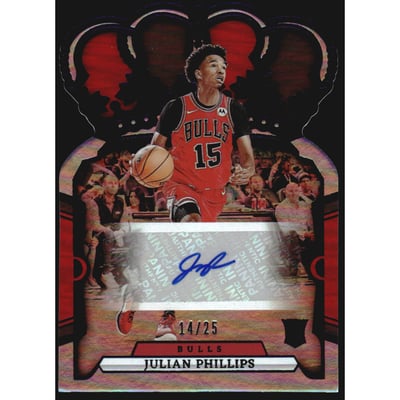 2023-24 Crown Royale Rookie Crown Autographs Purple #22 Julian Phillips
