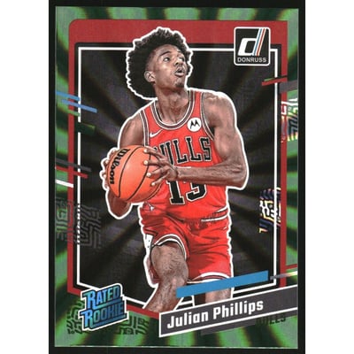 2023-24 Donruss Holo Green Laser #227 Julian Phillips