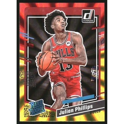 2023-24 Donruss Holo Red and Gold Laser #227 Julian Phillips