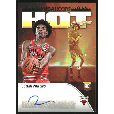 2023-24 Hoops Hot Signatures Rookies Green #31 Julian Phillips
