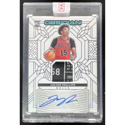 2023-24 Obsidian Jersey Ink Electric Etch Contra FOTL Julian Phillips RC Auto /3