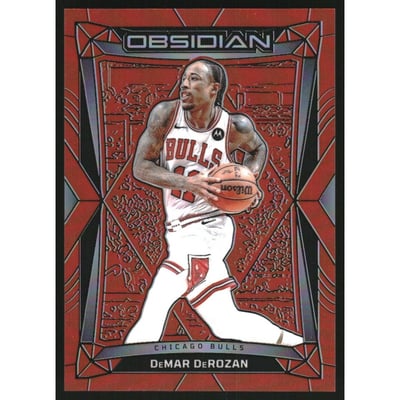 2023-24 Panini Obsidian Electric Etch Orange Flood #106 DeMar DeRozan
