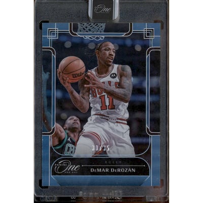 2023-24 Panini One and One Blue #81 DeMar DeRozan