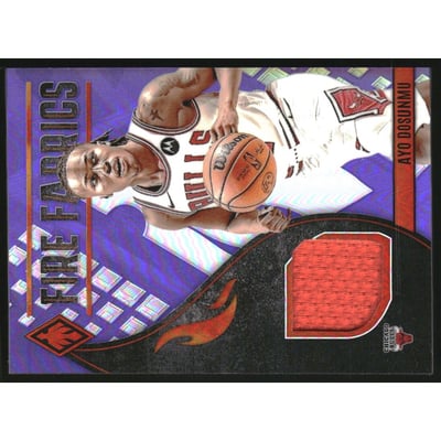 2023-24 Panini Phoenix Fire Fabrics Purple #16 Ayo Dosunmu