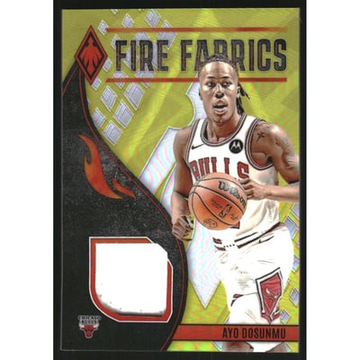 2023-24 Panini Phoenix Fire Fabrics Yellow #16 Ayo Dosunmu