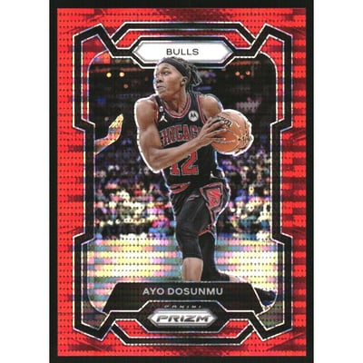 2023-24 Panini Prizm Prizms Red Seismic #275 Ayo Dosunmu