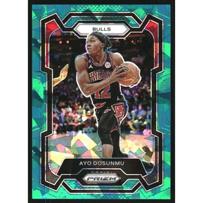 2023-24 Panini Prizm Prizms Teal Ice #275 Ayo Dosunmu