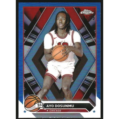 2023-24 Topps Chrome Blue Refractors #156 Ayo Dosunmu