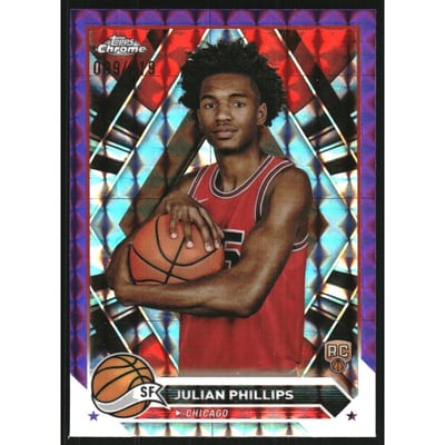 2023-24 Topps Chrome Purple Geometric Refractors #39 Julian Phillips