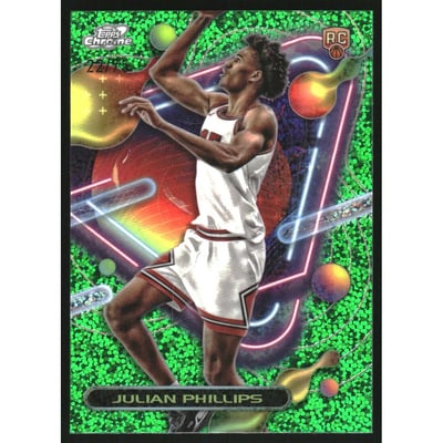 2023-24 Topps Cosmic Chrome Green Space Dust Refractors #182 Julian Phillips