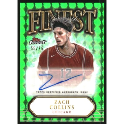 2024-25 Finest Autographs Green Geometric Refractors #FADA Zach Collins