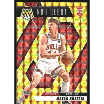 2024-25 Panini Mosaic Mosaic Reactive Yellow #257 Matas Buzelis/NBA Debut