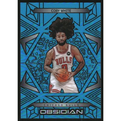 2024-25 Panini Obsidian Electric Etch Blue Flood #131 Coby White