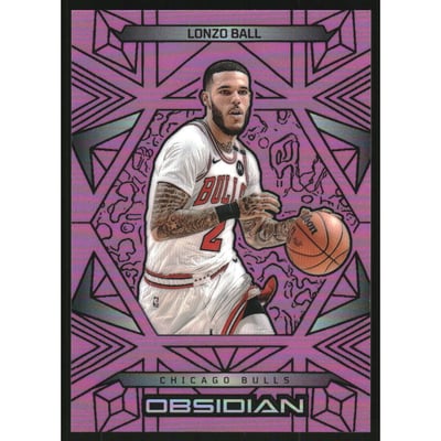 2024-25 Panini Obsidian Electric Etch Pink Flood #115 Lonzo Ball